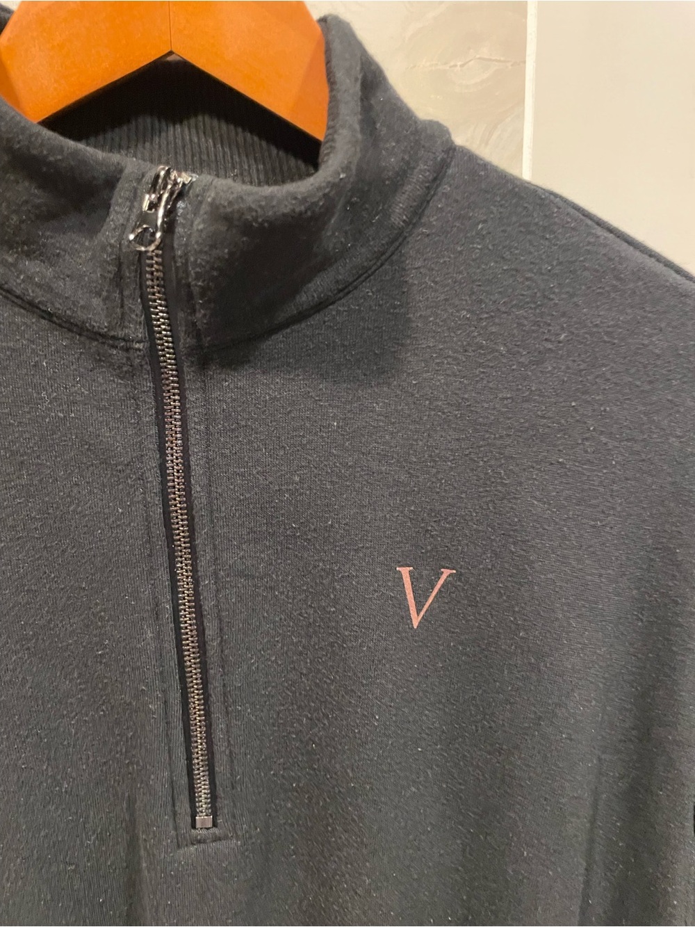 Cute victoria’s secret soft crop 1/2 zip sweatshirt washed black gym athleisure - Picture 6 of 6